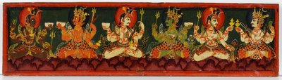 Bokomslag från ett Shaiva-manuskript (ogenomskinlig wc på trä) av Nepalese School