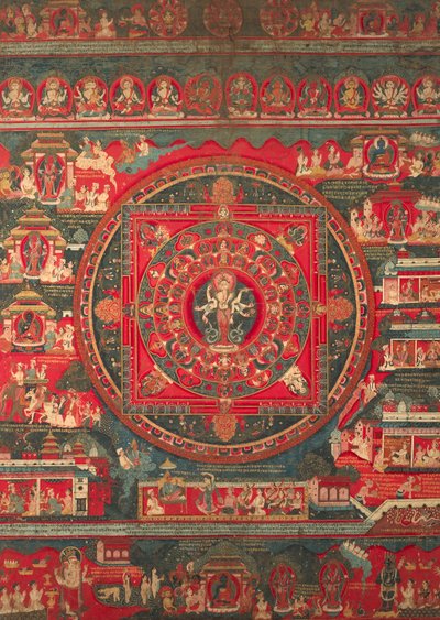 Mandala av Amoghafasa av Nepalese School