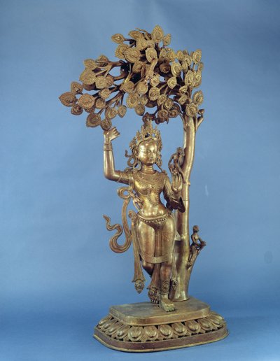 Buddhas födelse (mässing) av Nepalese School