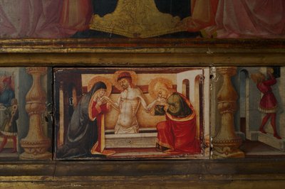 Detalj från Jungfruns kröning (tempera på trä) av Neri di Bicci