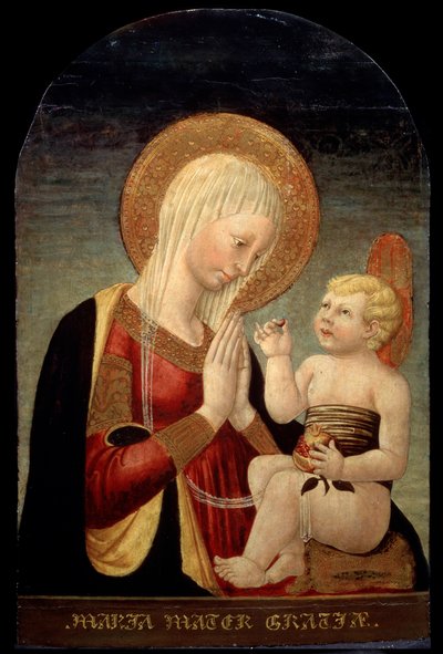 Madonna och barn med granatäpple, 1400-talet av Neri di Bicci