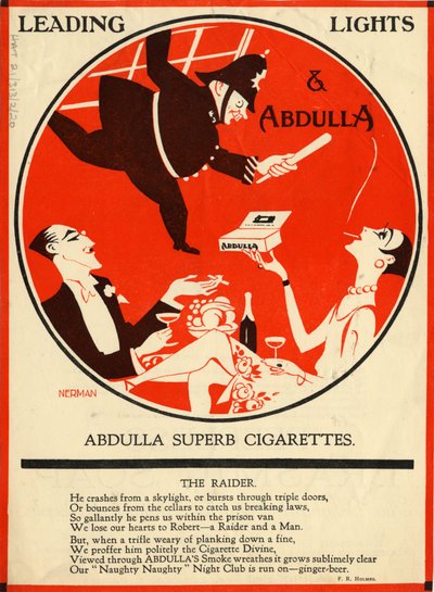 Abdulla cigaretter, 1920-talet av Nerman