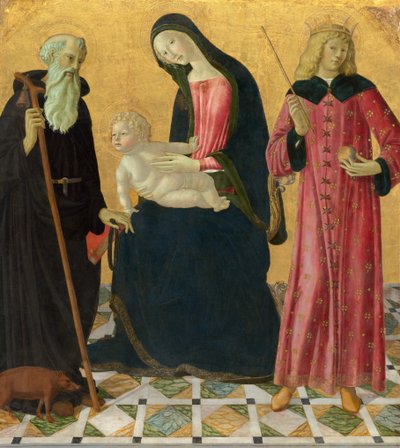Madonna och barn med Saint Anthony Abbot och Saint Sigismund av Neroccio de