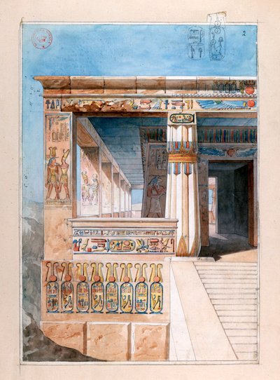 Forntida egyptiskt tempel, 1800-talet av Nestor l