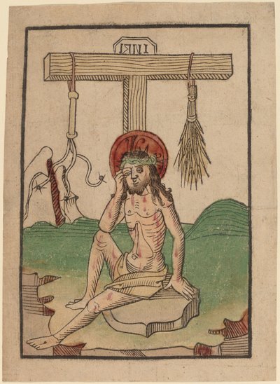 Kristus som sorgens man av Netherlandish 15th Century