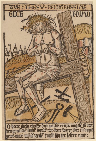 Kristus som sorgens man av Netherlandish 15th Century