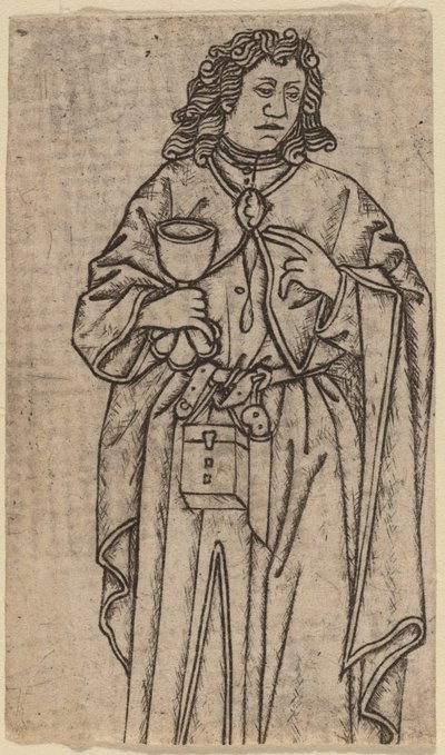 Sankt Johannes av Netherlandish 15th Century