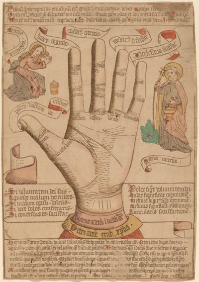 Handen som frälsningens spegel av Netherlandish 15th Century
