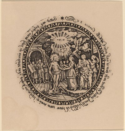 Triumferande Kristus med profeter och heliga av Netherlandish 16th Century