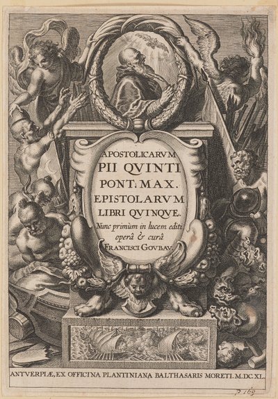 Titelblad för Apostolicarvm PII Qvinti Pont. Max... av Netherlandish 17th Century after Sir Peter Paul Rubens