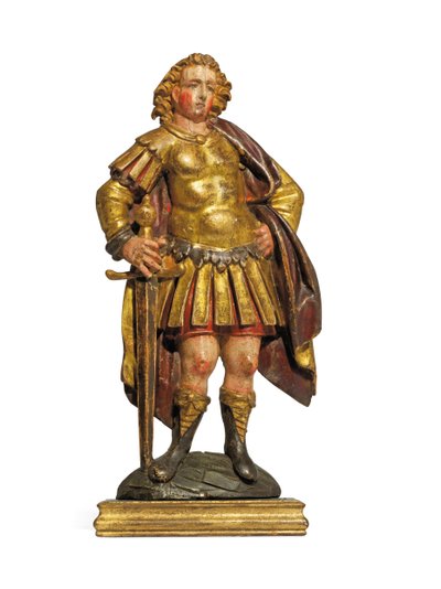 Ajouree-relief av en soldat, första hälften av 1600-talet (paket förgyllt trä) av Netherlandish School