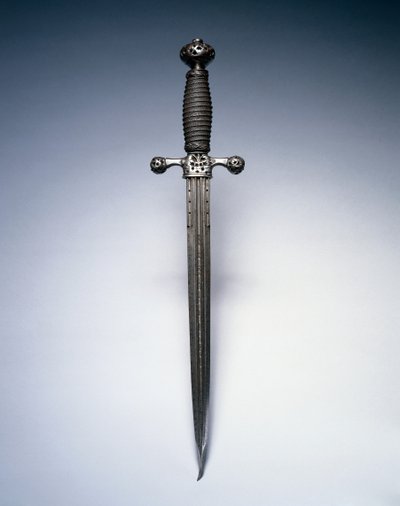 Dolk, c.1620-50 (stål med vajergrepp) av Netherlandish School