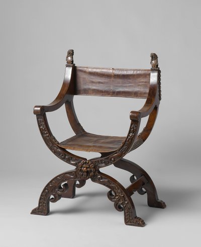 Fällstol, c.1620-50 (valnöt) av Netherlandish School