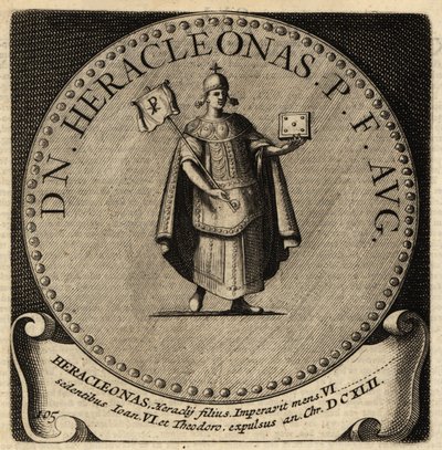 Porträtt av den bysantinska kejsaren Heraklonas. av Netherlandish School