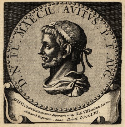 Porträtt av den romerske kejsaren Avitus. av Netherlandish School