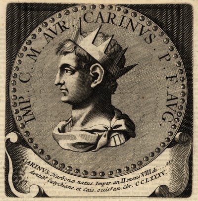 Porträtt av den romerske kejsaren Carinus. av Netherlandish School