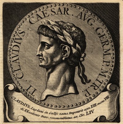 Porträtt av den romerske kejsaren Claudius. av Netherlandish School