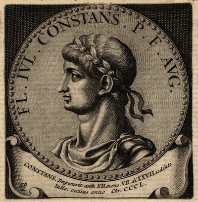 Porträtt av den romerske kejsaren Constans I. av Netherlandish School