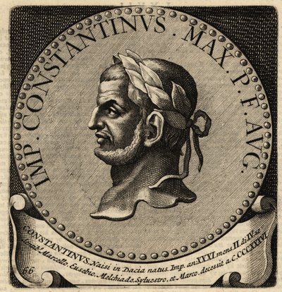 Porträtt av den romerske kejsaren Konstantin den store. av Netherlandish School