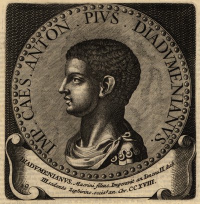 Porträtt av den romerske kejsaren Diadumenian. av Netherlandish School