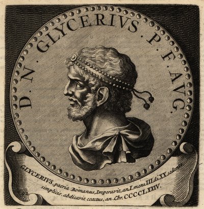 Porträtt av den romerske kejsaren Glycerius. av Netherlandish School