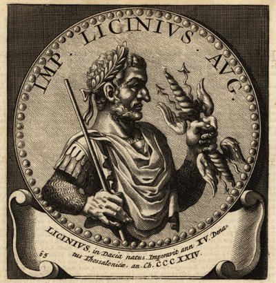 Porträtt av den romerske kejsaren Licinius. av Netherlandish School