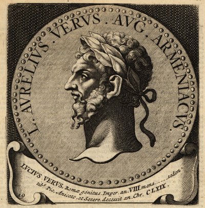 Porträtt av den romerske kejsaren Lucius Verus. av Netherlandish School