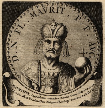 Porträtt av den romerske kejsaren Maurice. av Netherlandish School