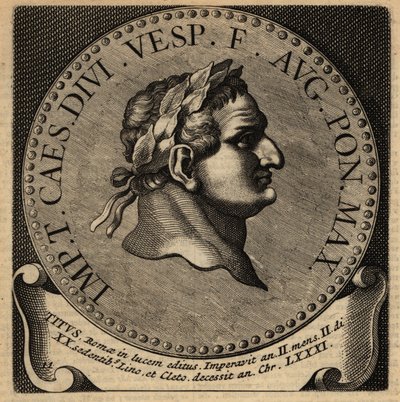 Porträtt av den romerske kejsaren Titus. av Netherlandish School