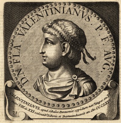 Porträtt av den romerske kejsaren Valentinian I. av Netherlandish School