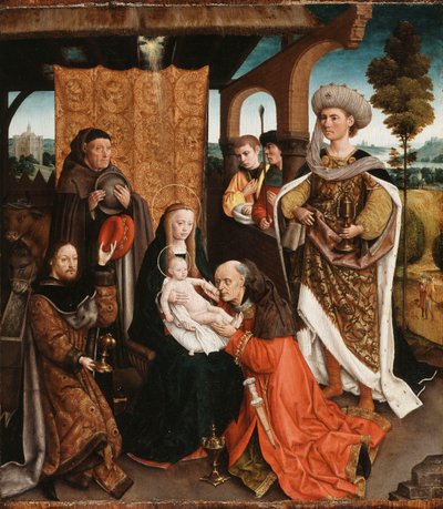 Tillbedjan av Magi, av Netherlandish School