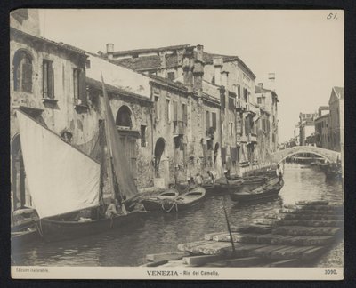 Utsikt över Rio del Camello i Venedig Venedig - Rio del Camello (titel på objekt) av Neue Photographische Gesellschaft