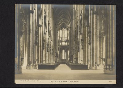 Interiör av Kölnerdomen Köln am Rhein. Dom, Inneres (titel på objekt) av Neue Photographische Gesellschaft