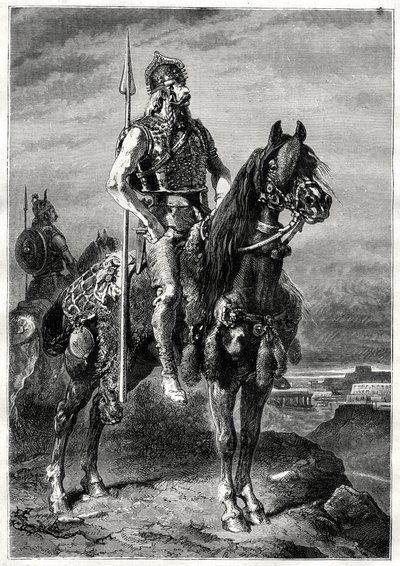 Gallisk ryttare, 1800-talet av Neuville