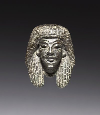 Bronsfäste från en "Shawabty Bundle": Huvud, sent 18:e till tidig 19:e dynastin, ca 1336-1256 f.Kr. av New Kingdom Egyptian