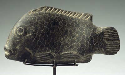 Fisk, 1540-1069 f.Kr. (hård svart sten) av New Kingdom Egyptian