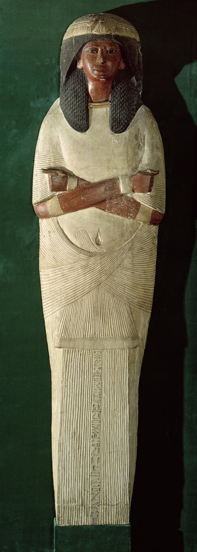 Lock Panel of Piays Mummy, c.1279-1213 BC (målat trä, stuckatur) av New Kingdom Egyptian