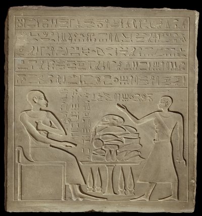 Stela of Imeny (kalksten) av New Kingdom Egyptian