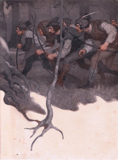 Design på insidan av omslaget, 1916 av Newell Convers Wyeth
