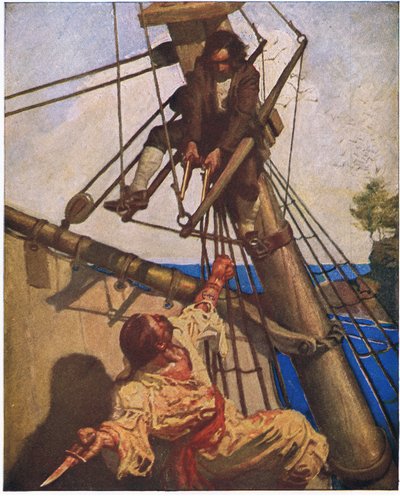 Israel händer: Ett steg till, Mr Hands, sa jag och jag ska blåsa ut dina hjärnor av Newell Convers Wyeth