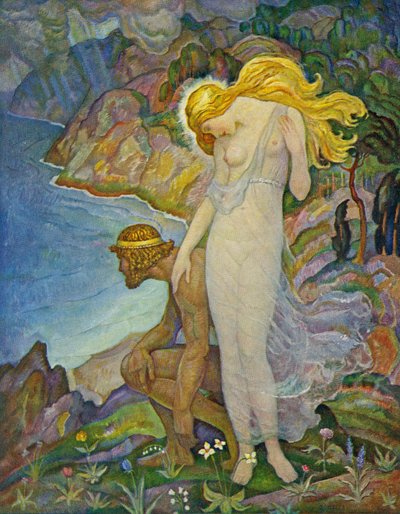 Odysseus och Calypso av Newell Convers Wyeth