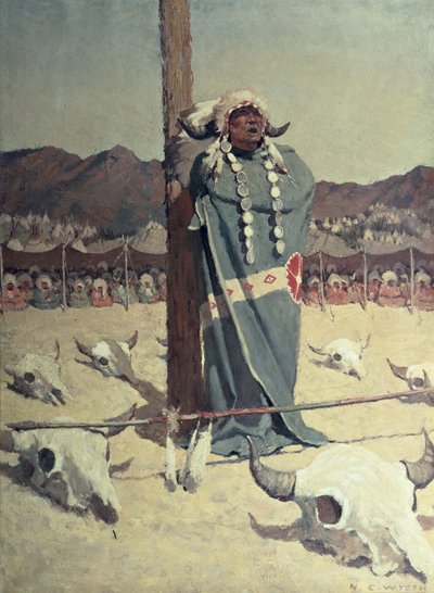 Petitionen (olja på duk) av Newell Convers Wyeth