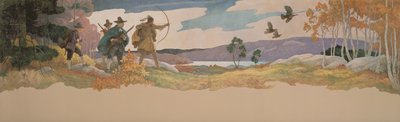 Kalkonjägarna, 1941 av Newell Convers Wyeth