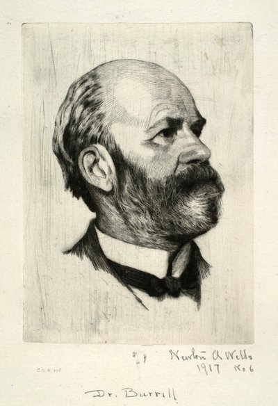 Porträtt av Dr. Burrill av Newton A. Wells