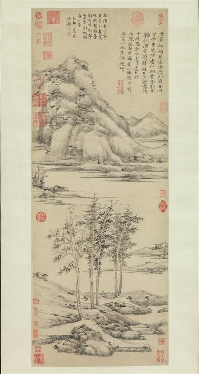 Woods and Valleys of Mount Yu, daterad 1372. av Ni Zan