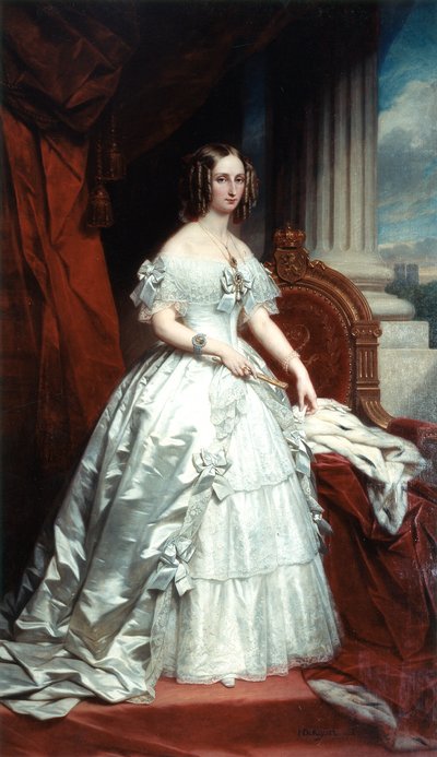 Nederländska: Porträtt av drottning Maria-Louisa Porträtt av drottning Marie-Louise av Nicaise de Keyser
