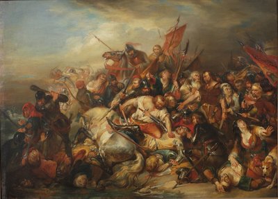 Slaget vid Golden Spurs den 11 juli 1302. av Nicaise de Keyser