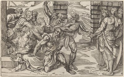 Simson och Delila av Niccolò Boldrini after Titian