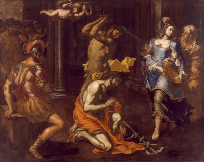 Halshuggningen av Saint John Baptist av Niccolo de Simone (aktiv 1636-1655), olja på duk av Niccolò de Simone