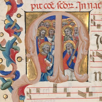 Initial M: Apostlarna av Niccolò di Giacomo da Bologna